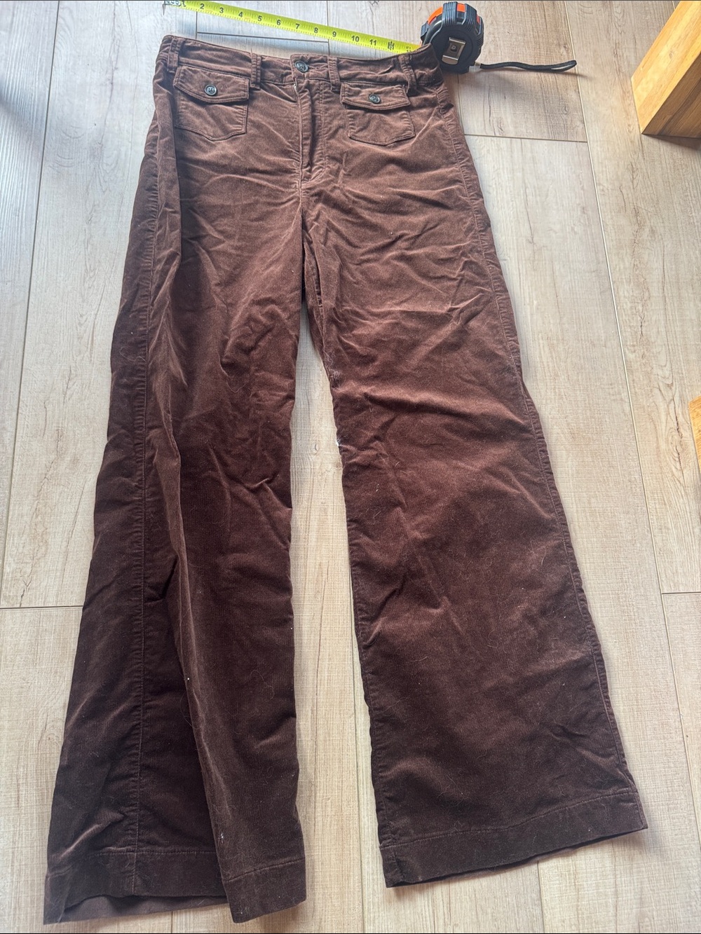 paige brown corduroy pants size 28